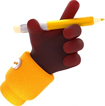 Hand with pencil